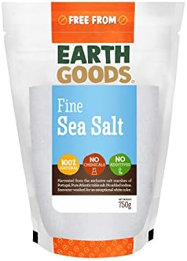 Earth Goods Fine Sea Salt 750g - Mineral Rich, Exclusive Harvest, Hydration & Blood Pressure Support - White