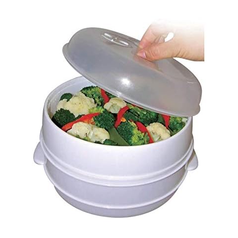 Dependable Industries 2 Tier Microwave Steamer Cover