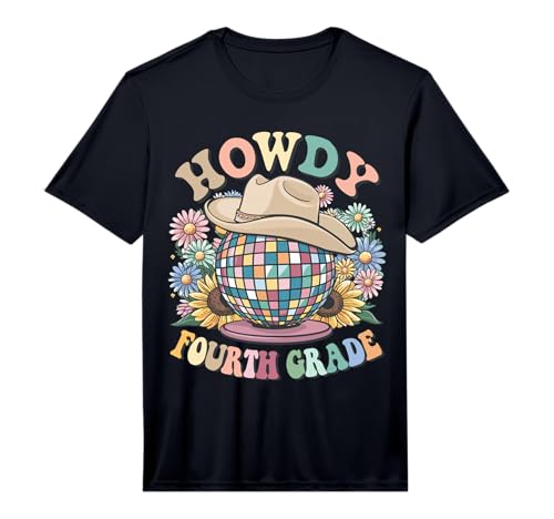Howdy Fourth Grade Cowgirl Western 4th Grade Back to School Performance T-Shirt