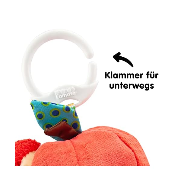 LAMAZE Archer The Apple, Clip on Pram and Pushchair Newborn Baby Toy, Sensory Toy for Babies with Colours and Sounds… – Bild 8