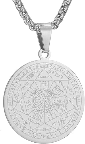 Collier Punk à Sept imprimés pour hommes ZXQUEGF, bijoux gothiques rock