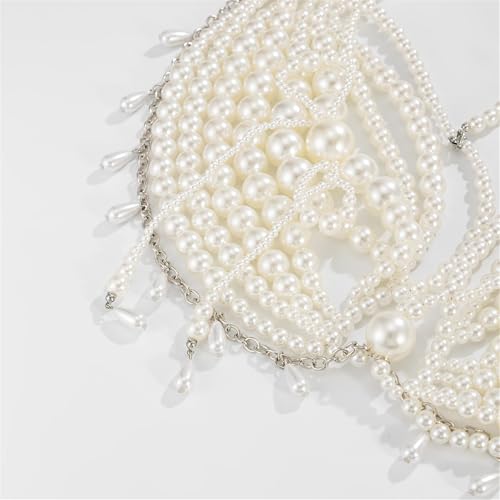 Cadena de pecho con perlas ideal para combinar con bikinis de playa 5