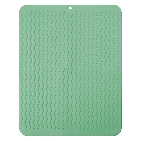 Jagowa Silicone Dish Drying Mat Green Cover