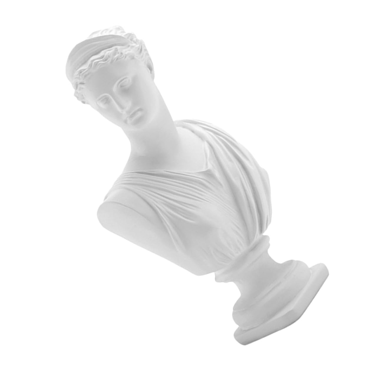 Statue buste blanche en résine élégante pour salon chic et bureau moderne