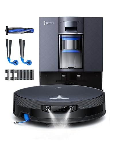 ECOVACS X12 OMNICYCLONE Care Kit Robot Aspirapolvere Lavapavimenti 22000Pa | FocusJet anti-macchie, PowerBoost Ultrarapido, OZMO ROLLER 3.0, Rullo Esteso, PureCyclone 2.0 AGENTE YIKO