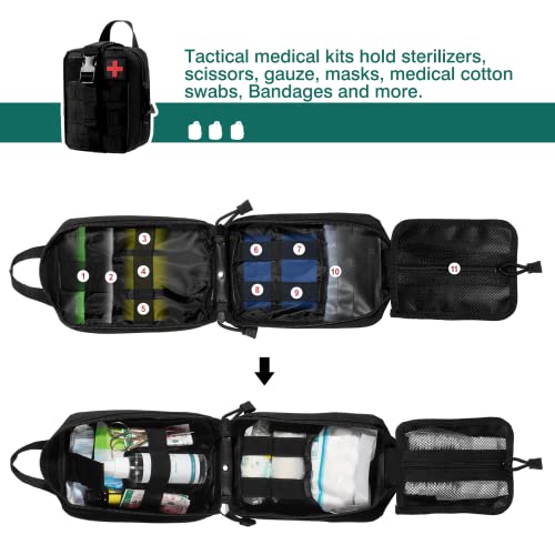 Kyrio Erste Hilfe Beutel Leer, Taktische Molle-Tasche Medizinisches Outdoor-Paket, Rip-Away EMT-Werkzeugtasche für… - Image 4