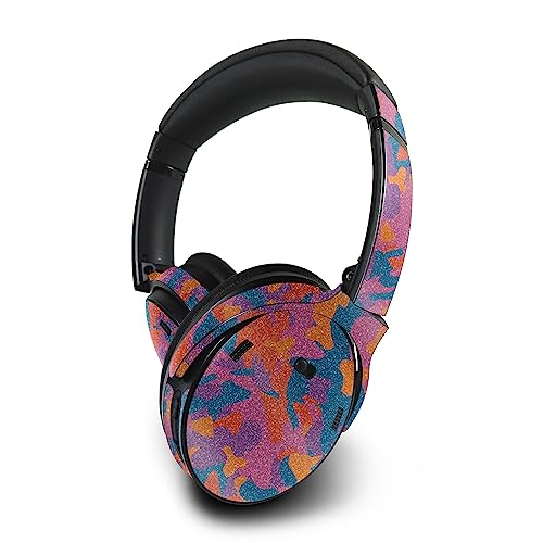 Image of MightySkins Glossy Glitter Skin Compatible with Bose QuietComfort 45 Headphones Pop Camouflage | Protective, Durable High-Gloss Glitter Finish | Easy to Apply | Made in The USA
