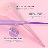 Zestaw pędzli Makeup Docolor 17-częściowy zestaw pędzli do makijażu, różowy zestaw zawiera pędzel do cieni do powiek, pędzel do podkładu, marzenie o kolorze