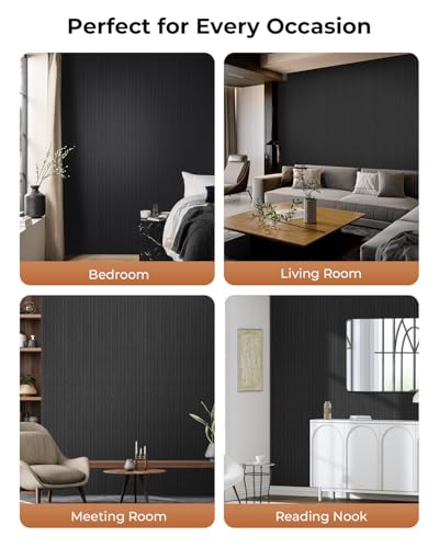 Image of SODOCT 12 Pack Large Acoustic Panels, 47.2 inch X 23.6 inch X 0.4 inch Sound Proof Panels for Walls, High Density Sound Absorbing Panels for Home Studio & Office, Black