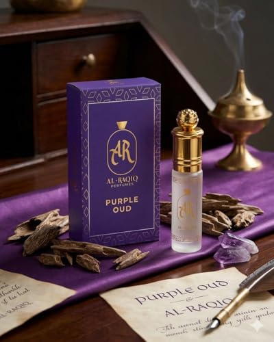 Image of Purple Oud Attar, Sweet & Floral Fragrance Unisex Non-Alcoholic Long Lasting Attar for Men & Women - 6Ml