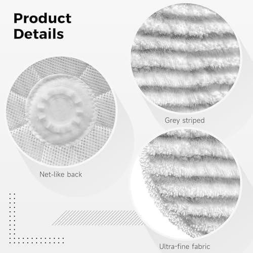 Tampons de rechange en microfibre pour balai vapeur nettoyage sol - 6