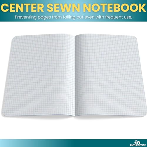 Cahier de composition quadrillé noir pour éviter de perdre vos notes importantes format 19,5x24,5cm