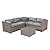 TOP HOME SPACE 4-Piece Patio Conversation Sets Outdoor Sectional Sofa Wicker Furniture Set Patio Storage Furniture with Cushions (Light Gray)