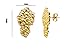 Gold Nugget Earrings for Men - Nugget Earring 18k Gold Plated -925 Sterling Silver Stud Earrings Gold Plated Earring studs (M)