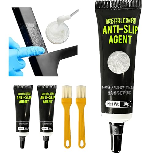 Grip Carbon Fiber Gripper Paste Bicycle Assembly Gel Reduces Slippage & Anti Slip Allow Lower Torque Settings-Protect Carbon Fiber Components for Stems Handlebars & Seat Posts (White 20g/0.7FLoz)