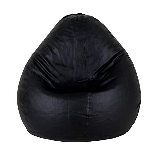 Image of GUNJ Bean Bag Filled with Beans Large Size - (Black)