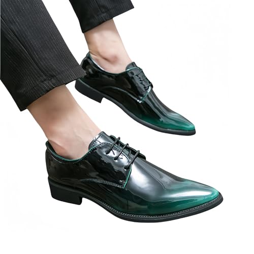Tuxedo Shoes Patent Leather Wedding Dress Shoes for Men Lace up Formal Business Oxford Shoes4