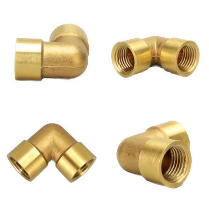 Raccordo a gomito in ottone a 90 gradi, filettatura femmina x maschio, 0,3 cm, in in, 1 cm, 0,3 cm, 0,3 cm, 1,9 cm, 1 pollice, per acqua, carburante, rame (mm, 1") CEGQOXSH