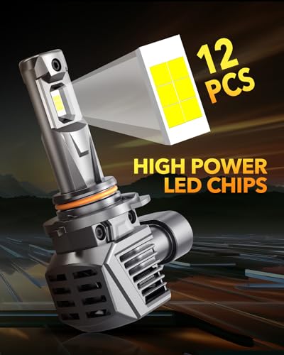 Image of OXILAM 9006 HB4 Fog Light Bulbs, 30000LM Super Bright 800% Brightness, 9006 6500K Cool White Bulbs, Plug-and-Play, Canbus Ready, Pack of 2