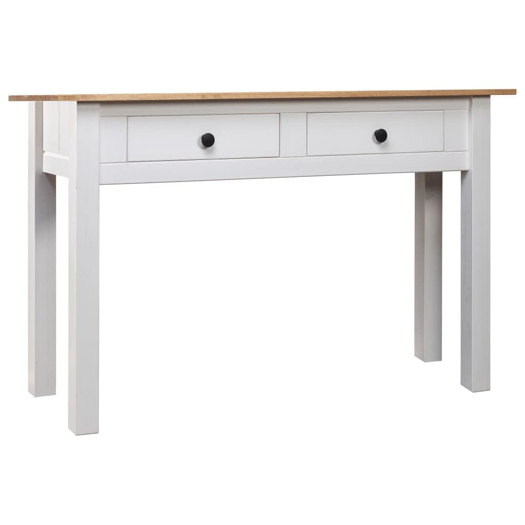 Tavolo consolle in legno di pino, 110 x 40 x 72 cm, colore: bianco