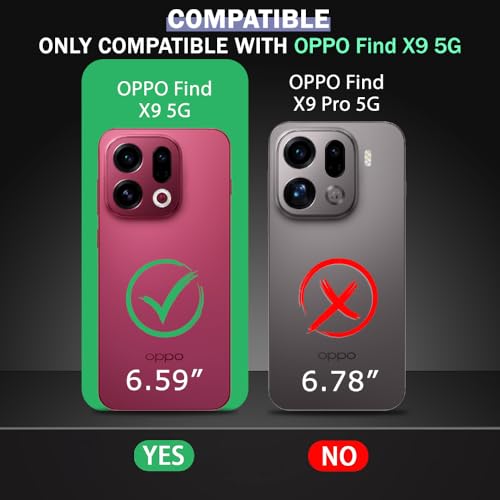 Image of TheGiftKart Hybrid Shockproof Back Cover Case for Oppo Find X9 5G Compatible with MagSafe | Hard Back Cover for Oppo Find X9 5G (PC & TPU, Transparent Clear Back, Black Sides)