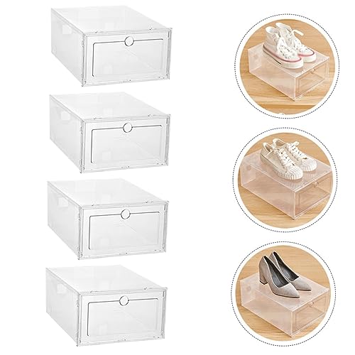 Boîtes de rangement empilables pour baskets rigides et transparentes - 7
