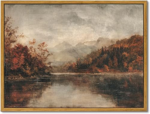 Paysage d'automne pour chambre et salon tableau rustique anti-murs vides