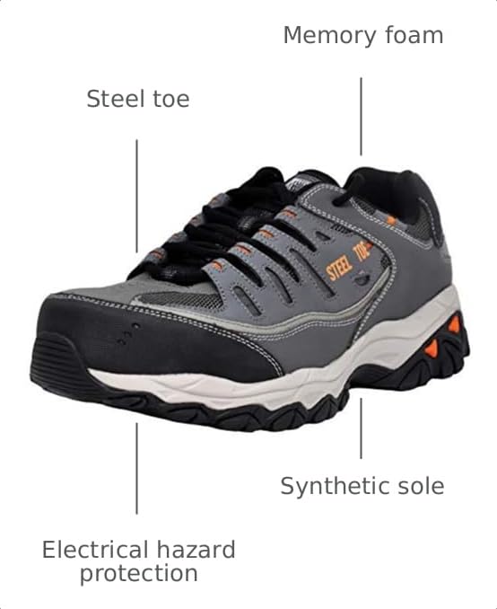 Image of Skechers Men's Cankton Steel Toe Construction Shoe - Electrical Hazard Rated, Memory Foam