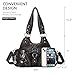Angel Kiss Purses for Women Small Hobo Shoulder Bags Vagen Leather Multi-Pocket Tote Bag with Zipper (Bronze)