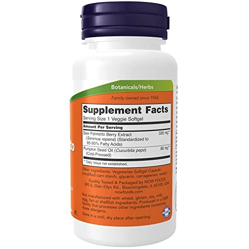 Now Foods Saw Palmetto Extract 320 Mg - 90 Softgels (Pack Of 2) - 180 Total Softgels #TOP1