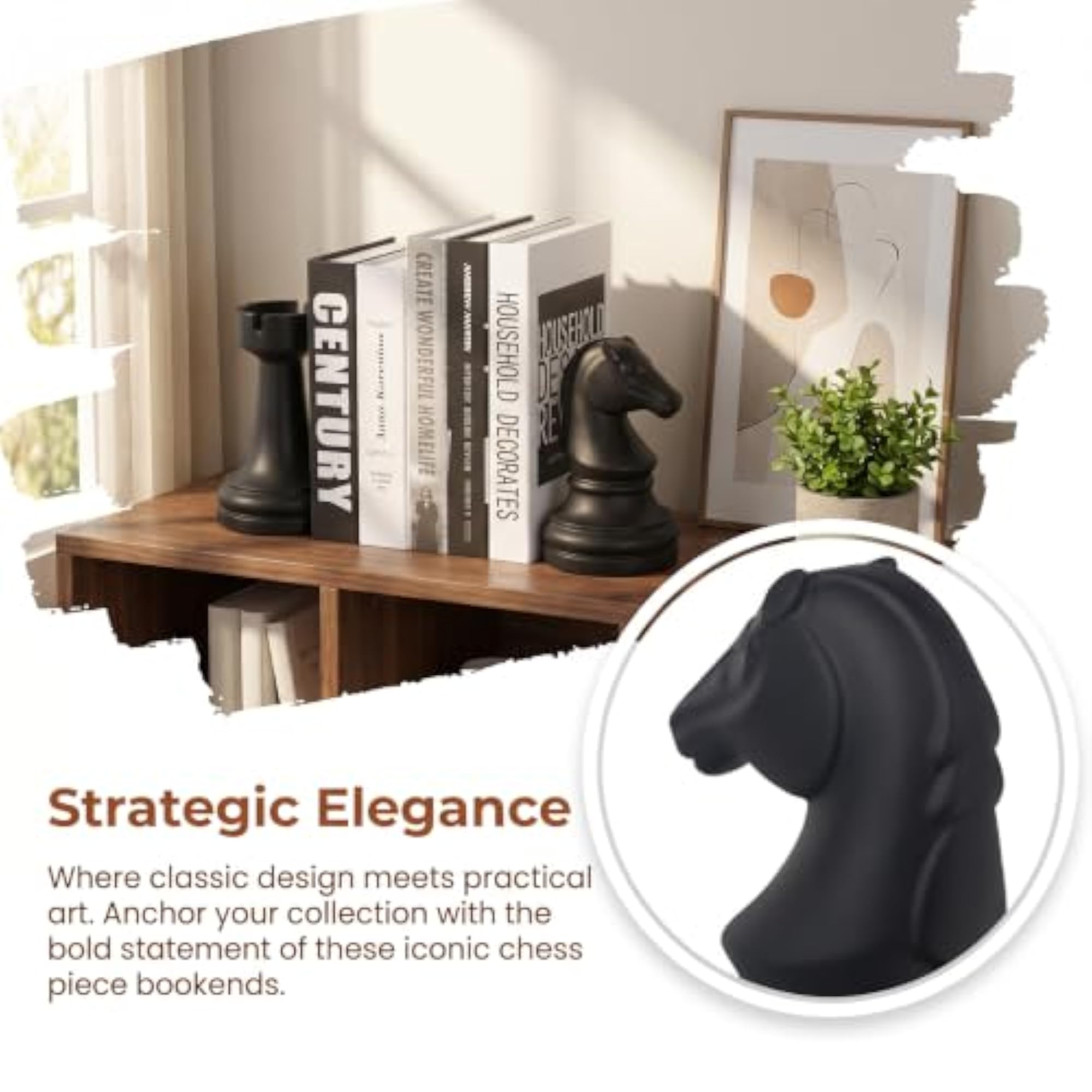 Decor Bookends for Heavy Books, Home Decor