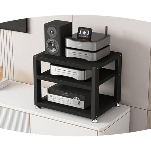 Amplificateur de bureau 3 niveaux HiFi Rack en bois pour meuble audio de coin