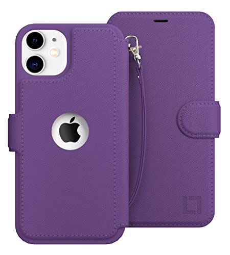 LUPA Legacy iPhone 11 Wallet Case for Women and Men - Case with Card Holder - [Slim + Durable] - Faux Leather -Flip Cell Phone case- i Phone 11 Purse Cases - Folio Cover - Purple