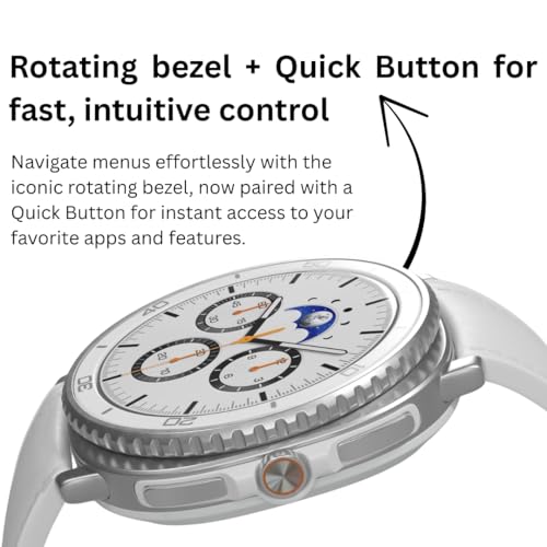 Image of SAMSUNG Galaxy Watch 8 Classic | 46mm, Rotating Bezel | AI Smartwatch w / 1.34 inch AMOLED, Wear OS 6, Wi-Fi, Bluetooth, GPS Fitness Tracker, IP68, MIL-STD-810H | International Model L500 | w /Fast Charger,