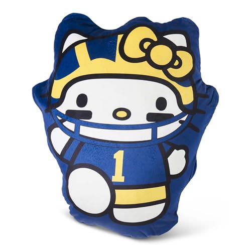Hello Kitty NCAA Michigan Wolverines Football Player Cloud Pal Pillow, Officially Licensed 23 Inch Soft Collectible