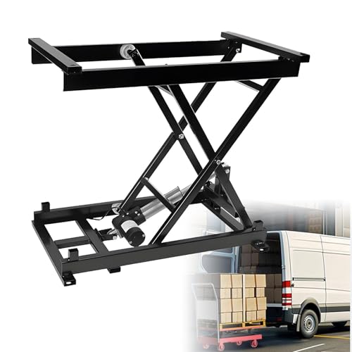 Mesa elevadora eléctrica de tijera – 50 kg de elevación hidráulica Capaci con control remoto inalámbrico para manipulación de materiales en almacenes y fábricas – Plataforma de elevación eléctrica