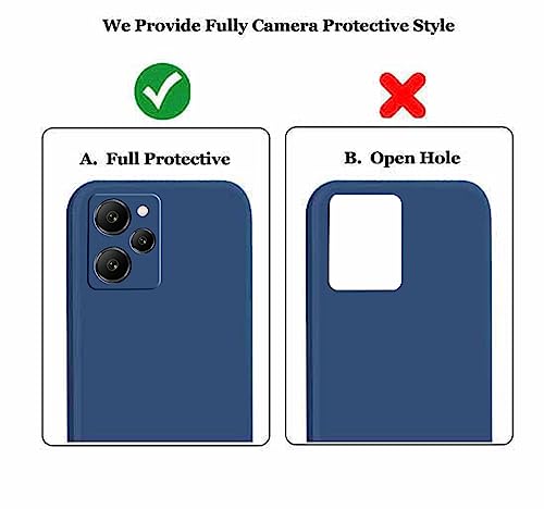 Image of A rtistque Liquid Silicone Back Cover Case for Mi Redmi 12 4G Shockproof TPU Soft Flexible with Camera Protection - Blue