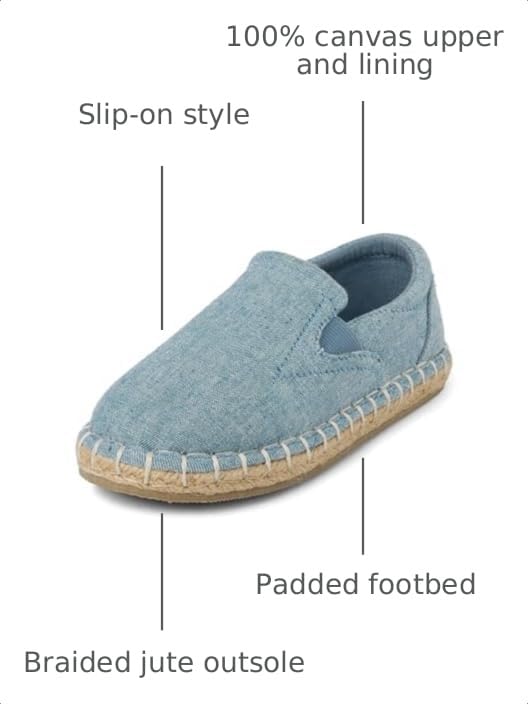 Image of Gymboree Boys' Boys and Toddler Espadrille Slip on Shoes