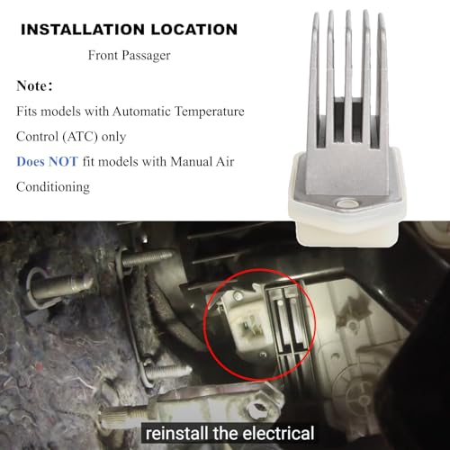 Image of Blower Motor Resistor Compatible with 1996-2017 Nissan Maxima Pathfinder Rogue Sentra NV1500 NV2500 NV3500 1997-2017 INFINIFTI G20 I30 Q45 QX4 QX60 HVAC Heater Blower Motor Resistor Repalce#277614BA0A