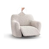 Paulato - Funda de Sofá 1 Plaza Sillón Reclinable de Microfibra con Estampado, Diseño Venezia Natural - Made in Italy