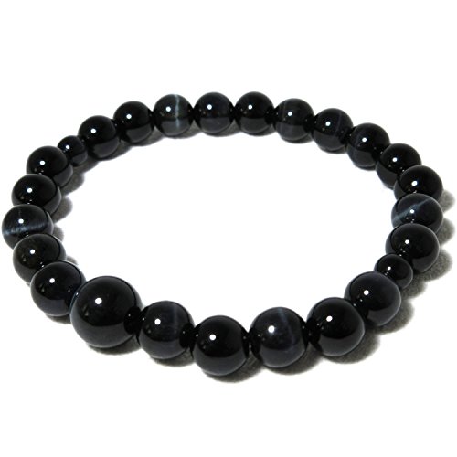 Blue Tiger Eye 8Mm Beads Bracelet Japanese Juzu Healing Gemstone Handmade In Kyoto Uda44 #TOP1