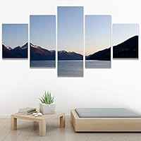 SIGNWIN 5 Panel Canvas Wall Art Calming Waters for Home Decorations Ready to Hang - 60