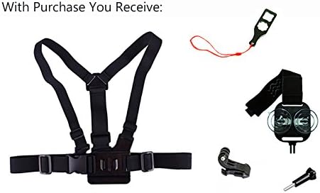 Smartphone Chest Mount with Action Mount® Adapter for Smartphone, W/j-hook & Screw, Operable with Any Smartphone. Strongest Hold on the Market. Compatible with GoPro Cameras and similar accessories. Compatible with iPhones.Easy to Use!