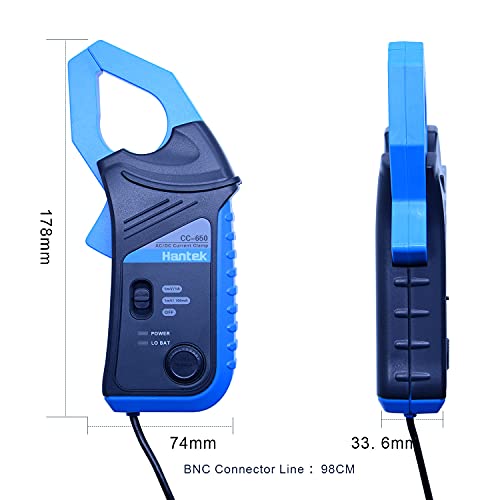 Hantek Ac/Dc Current Clamp For Oscilloscope 400Hz Bandwidth 1Mv/10Ma 650A With Bnc Plug thumb #3
