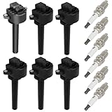 ECCPP 6 ignition coils with 6 iridium Spark Plugs,UF252,for Isuzu Trooper 3.5L 2000-2002,for Isuzu Rodeo 3.2L 2000-2004,for Isuzu Axiom 3.5L 2002-2004,UF251 C1255 E866