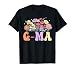 Blessed G Ma Floral Flower Mothers Day Women Grandma T-Shirt
