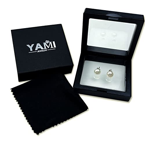 Yami Pearl Earrings, 925 Sterling Silver Hypoallergenic Earrings For Women, Aaaa Freshwater Cultured Pearl Stud Earrings, Earings For Sensitive Ears, Jewelry Gifts For Girls, White 7-7.5Mm #TOP6
