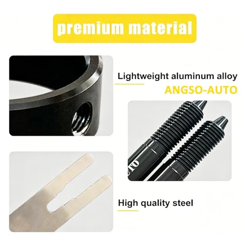 Image of Motorcycle Fork Service Kit with Spring Compressor & Oil Level Tool | Adjustable Fork Maintenance Tools, For Upside Down Streetbike Forks. Supports Spring Compression And Oil Level Setting