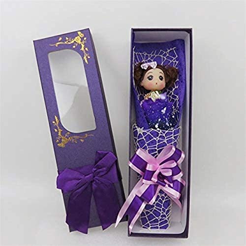 Preisvergleich Produktbild Hailun Die Prinzessin Lovely Baby Spielzeug Karikatur-Blumenstrauß-Geschenk-Kasten mit künstlichen Blumen kreative Geschenke for Staffelung / Geburtstag / Valentine Lila