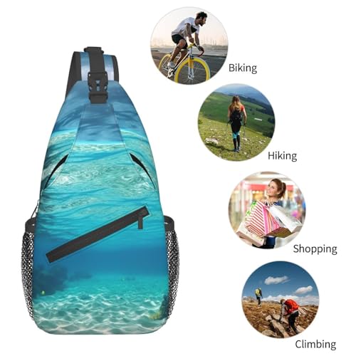Bolso Cruzado Deportivo Negro para Senderismo y Viaje miniatura 6